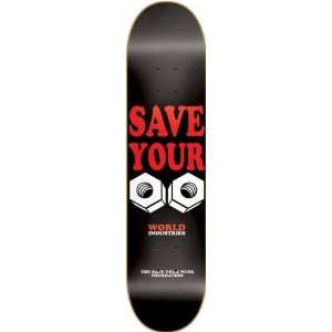  World Industries Save Youtr Nuts Deck 8.0 Ltd. Skateboard 
